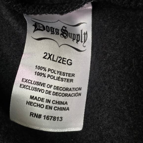 Dogg Supply “Snoop on the Stoop” Christmas Fleece Sweatshirt Men’s 2XL Black - Picture 6 of 7
